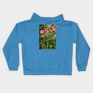 DFTBA with butterfly and flowers Kids Hoodie